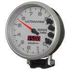Autometer 5 inch Ultimate III Playback Tachometer 9000 RPM - Silver AutoMeter Performance Monitors