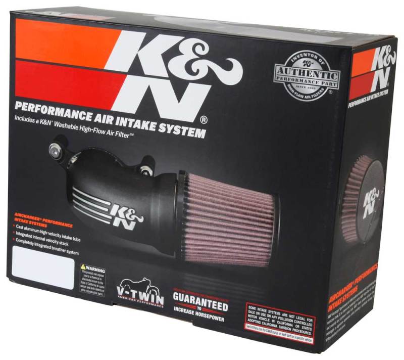 K&N 01-17 Harley Davidson Softail / Dyna FI Performance Air Intake System Silver