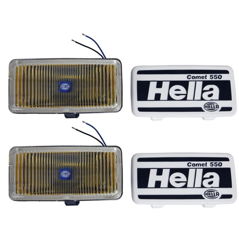 Hella 550 Series 55W 12V H3 Fog Lamp Kit - Amber Hella Fog Lights