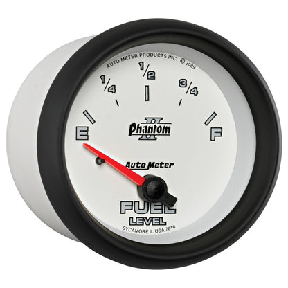 AutoMeter Gauge Fuel Level 2-5/8in. 240 Ohm(e) to 33 Ohm(f) Elec Phantom II AutoMeter Gauges