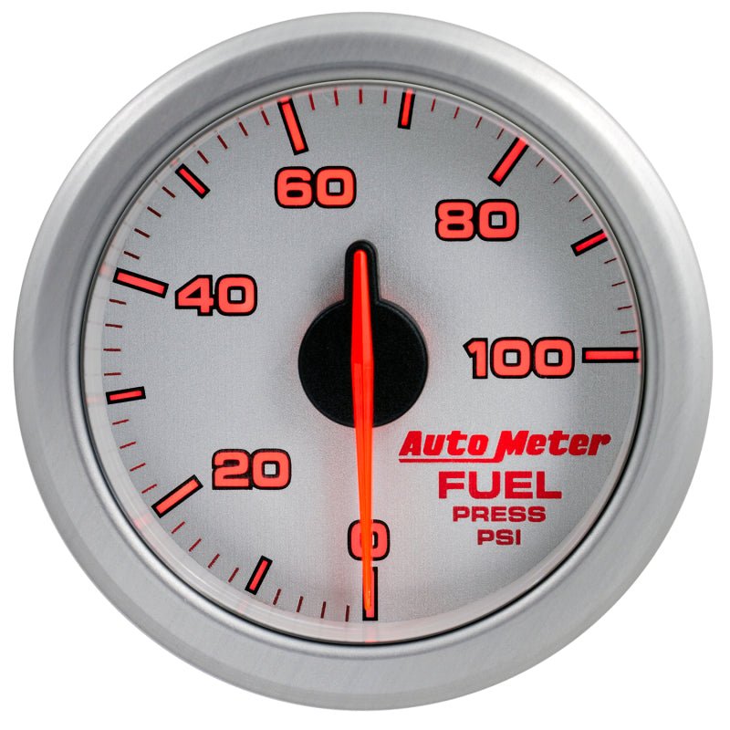Autometer Airdrive 2-1/6in Fuel Pressure Gauge 0-100 PSI - Silver AutoMeter Gauges