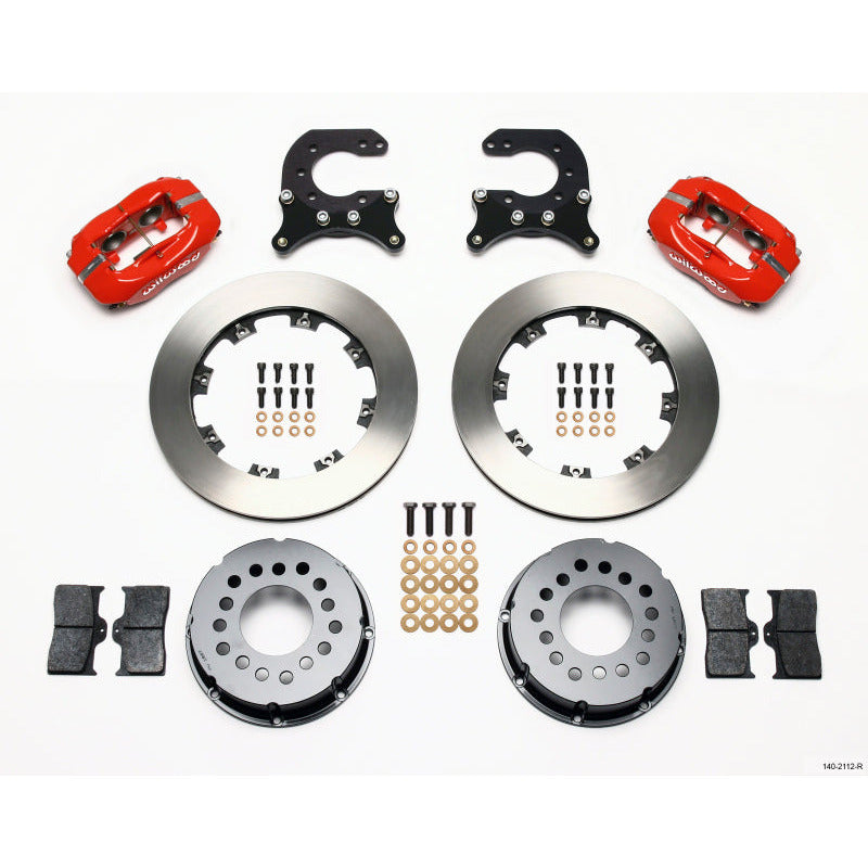 Wilwood Forged Dynalite P/S Rear Kit Red Chev 12 Bolt w C-Clips Wilwood Big Brake Kits