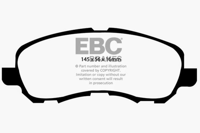 EBC 11-14 Chrysler 200 2.4 Redstuff Front Brake Pads