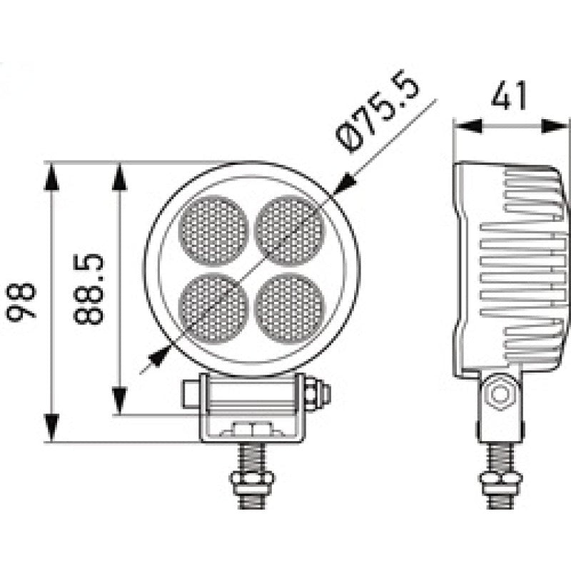 Hella ValueFit LED Work Light TR1700 LED MV CR LT Hella Work Lights