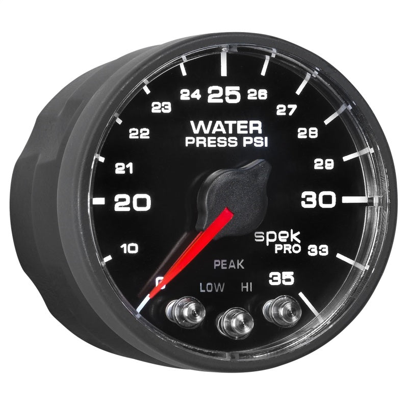 Autometer Spek-Pro - Nascar 2-1/16in Water Press 0- 35 psi Bfb Sp AutoMeter Gauges