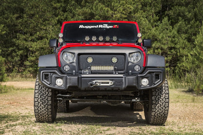 Rugged Ridge Spartacus Front Bumper Black 07-18 Jeep Wrangler Rugged Ridge Bumpers - Steel