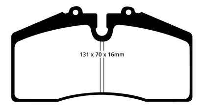 EBC 05+ Ford Saleen Mustang Brembo front calipers Redstuff Front Brake Pads