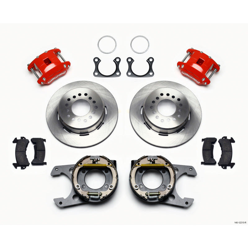 Wilwood D154 P/S Park Brake Kit Red Big Ford 2.36in Offset Wilwood Big Brake Kits