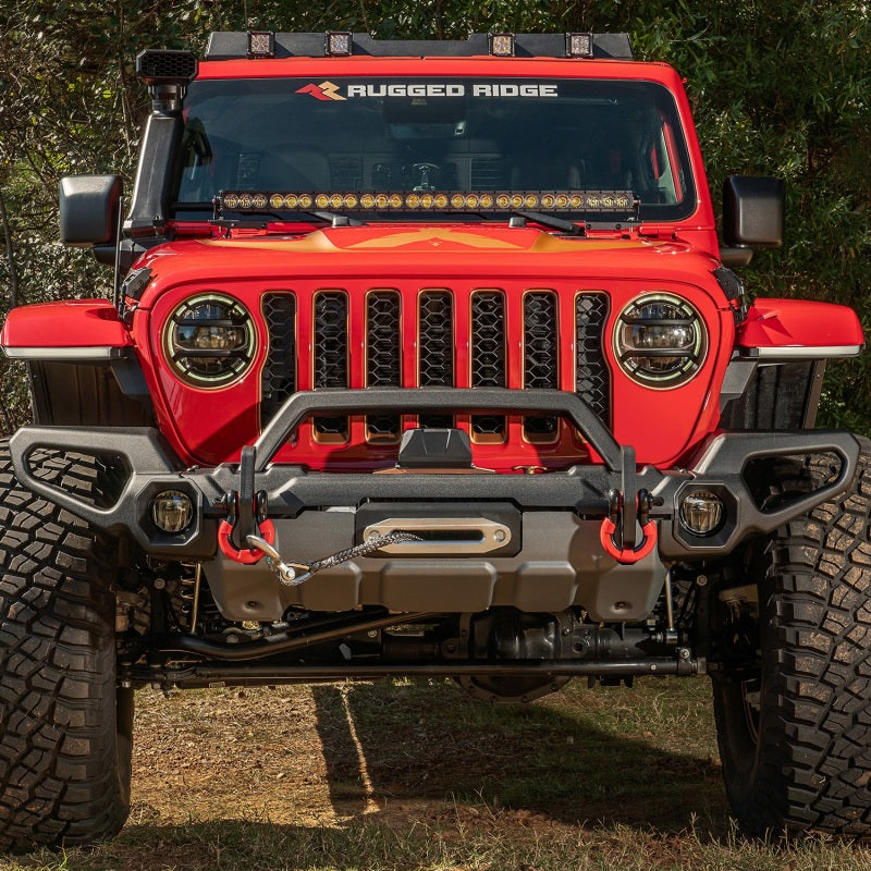 Rugged Ridge Venator Front Bumper W/Overrider & Winch Tray JL Rugged Ridge Bumpers - Steel