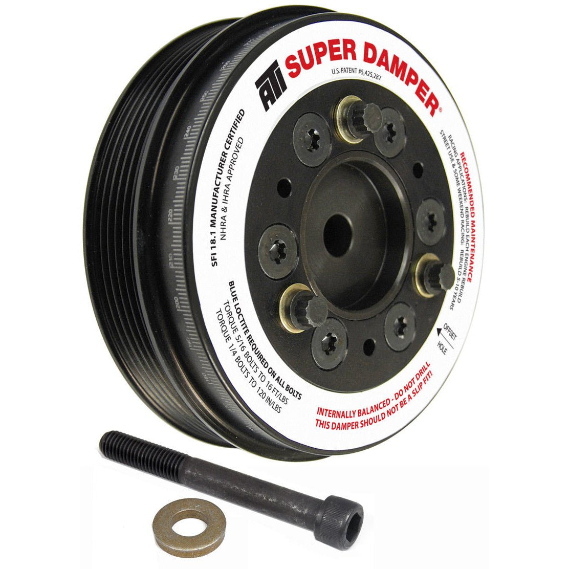 ATI Damper - 5.74in - Alum - 6 Grv - Mini Cooper S - 1.6L - 2 Percent OD - 1Pc ATI Crankshaft Dampers