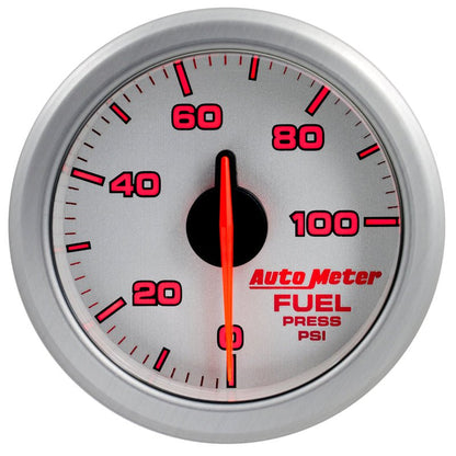 Autometer Airdrive 2-1/6in Fuel Pressure Gauge 0-100 PSI - Silver AutoMeter Gauges
