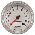 Autometer Pro-Cycle Gauge Tachometer 3 3/8in 10K Rpm White AutoMeter Gauges