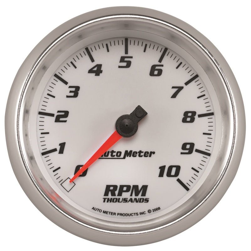 Autometer Pro-Cycle Gauge Tachometer 3 3/8in 10K Rpm White AutoMeter Gauges