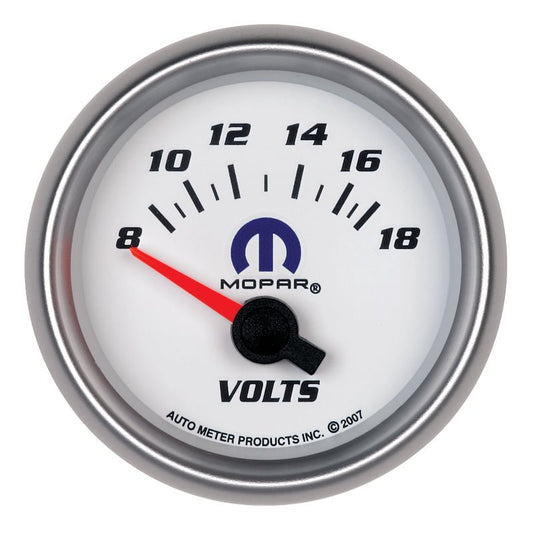 Autometer Mopar 52.4mm SSE 8-18 Volts Voltmeter Gauge AutoMeter Gauges