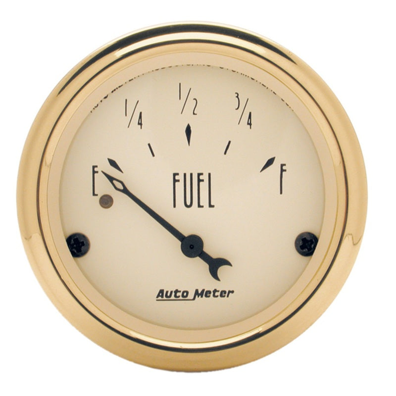 AutoMeter Gauge Fuel Level 2-1/16in. 240 Ohm(e) to 33 Ohm(f) Elec Golden Oldies AutoMeter Gauges