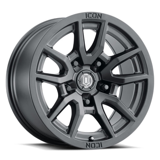 ICON Vector 5 17x8.5 5x150 25mm Offset 5.75in BS 110.1mm Bore Satin Black Wheel