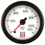 Autometer Stack 52mm 0-1100 Deg C Pro Stepper Motor Exhaust Gas Temp Gauge - White AutoMeter Gauges