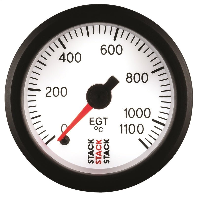 Autometer Stack 52mm 0-1100 Deg C Pro Stepper Motor Exhaust Gas Temp Gauge - White AutoMeter Gauges