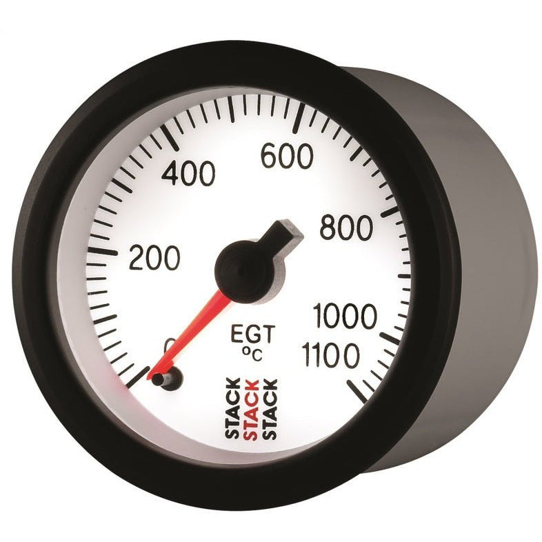 Autometer Stack 52mm 0-1100 Deg C Pro Stepper Motor Exhaust Gas Temp Gauge - White AutoMeter Gauges