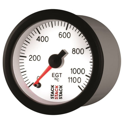 Autometer Stack 52mm 0-1100 Deg C Pro Stepper Motor Exhaust Gas Temp Gauge - White AutoMeter Gauges