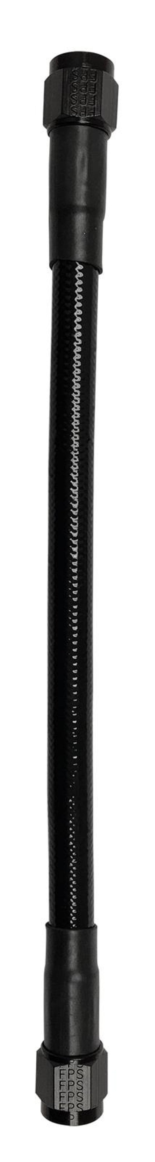 Fragola -6AN Ext Black PTFE Hose Assembly Straight x Straight 10in