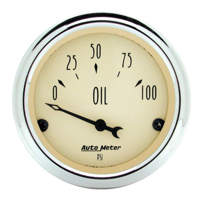 Autometer Antique Beige 5-Gauge Kit 3-1/8in Electrical Speedometer 190KPH AutoMeter Gauges