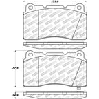 StopTech 08-15 Mitsubishi Evo X Street Select Front Brake Pads Stoptech Brake Pads - OE