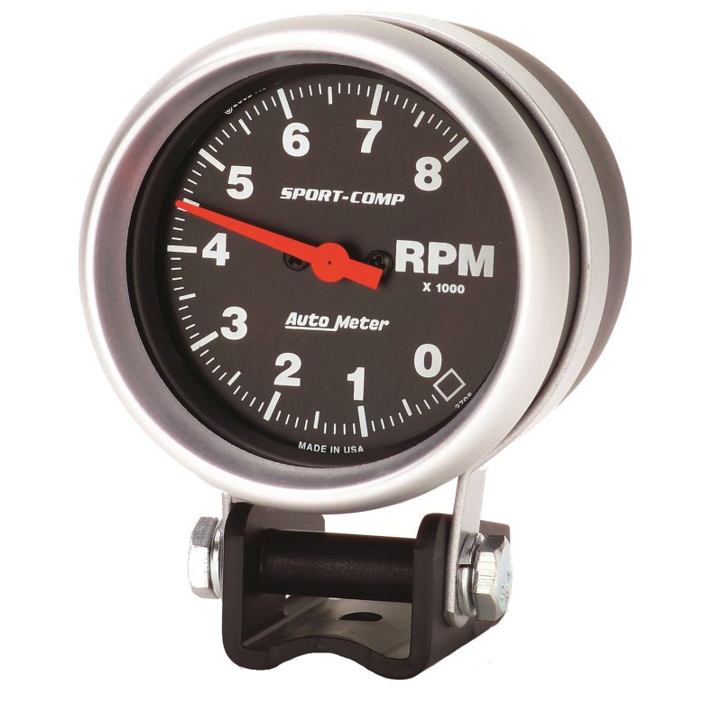 Autometer Standard 2-5/8in 8,000 RPM Pedestal Mount Tachometer Sport Comp AutoMeter Gauges