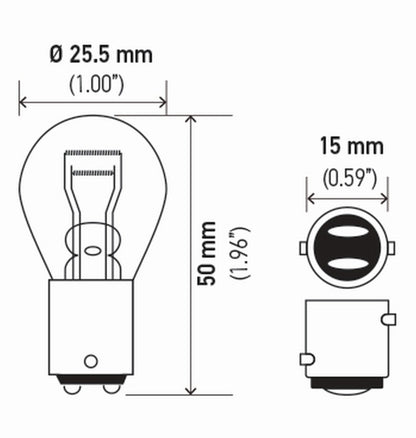 Hella Bulb 1034 12V 23/8W Bay15D S8 (2)