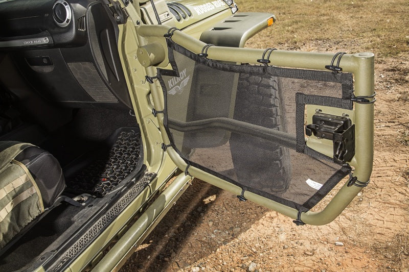 Rugged Ridge Tube Door Covers Front Pair Black 07-18 Jeep Wrangler JK/JKU Rugged Ridge Doors