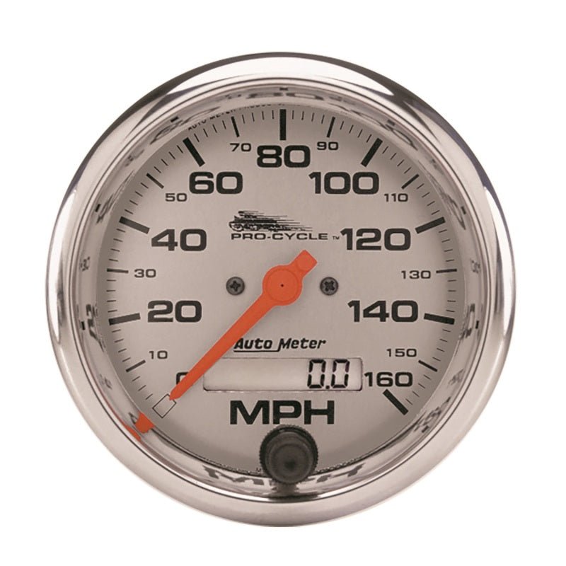 Autometer Pro-Cycle Gauge Speedo 3 3/4in 160 Mph Elec Silver AutoMeter Gauges