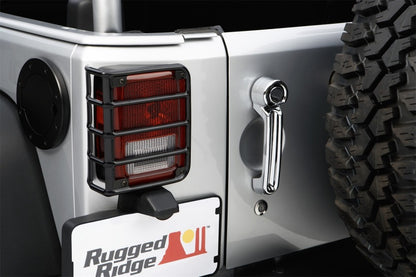 Rugged Ridge 07-18 Jeep Wrangler Black Tail Light Euro Guards Rugged Ridge Light Covers and Guards