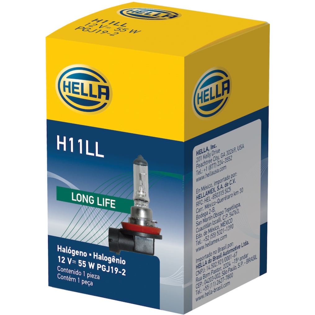 Hella Bulb H11 12V 55W PGJ19-2 T4 LONG LIFE Hella Bulbs