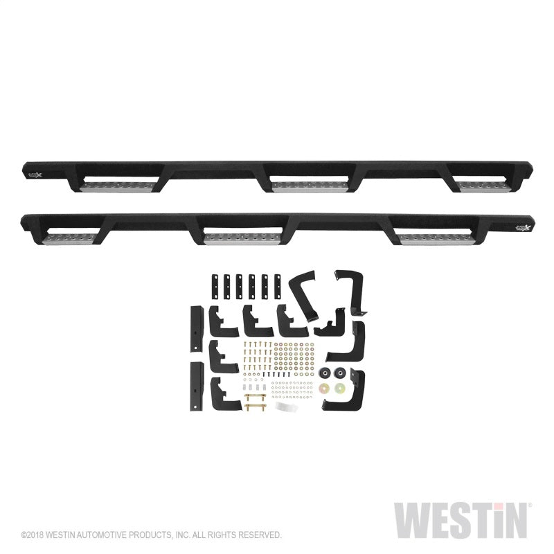 Westin/HDX 17-18 Ford F-250/350 Crew Cab (6.75ft Bed) Stainless Drop Nerf Step Bars - Textured Black