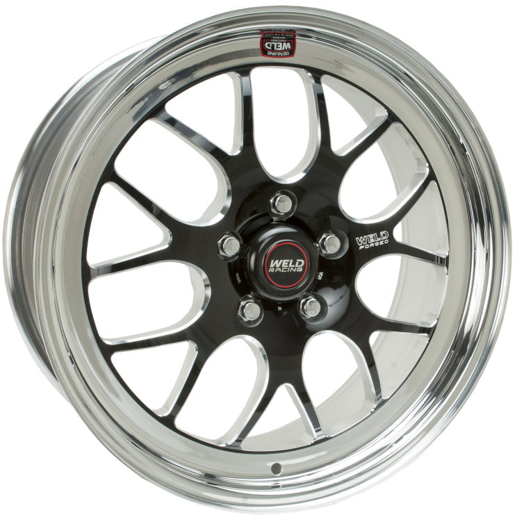 Weld S77 18x10 / 5x4.75 BP / 8.2in. BS Black Wheel (Medium Pad) - Non-Beadlock Weld Wheels - Forged