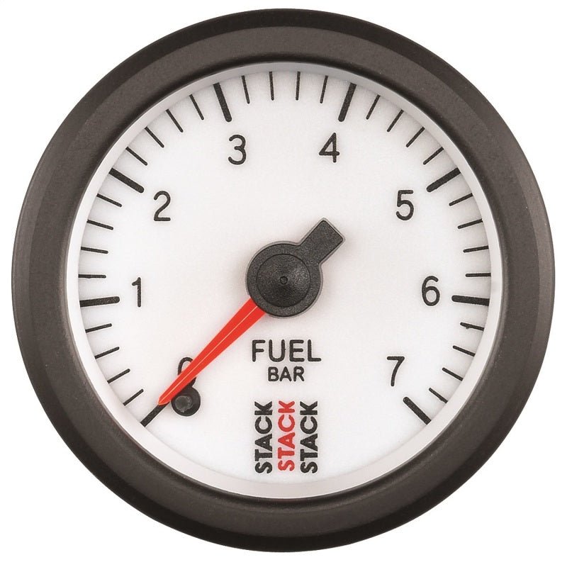 Autometer Stack 52mm 0-7 Bar M10 Male Pro Stepper Motor Fuel Pressure Gauge - White AutoMeter Gauges