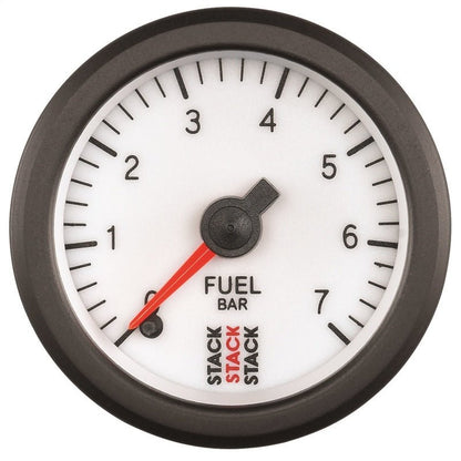 Autometer Stack 52mm 0-7 Bar M10 Male Pro Stepper Motor Fuel Pressure Gauge - White AutoMeter Gauges