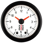 Autometer Stack Analog Clock Gauge - White AutoMeter Gauges