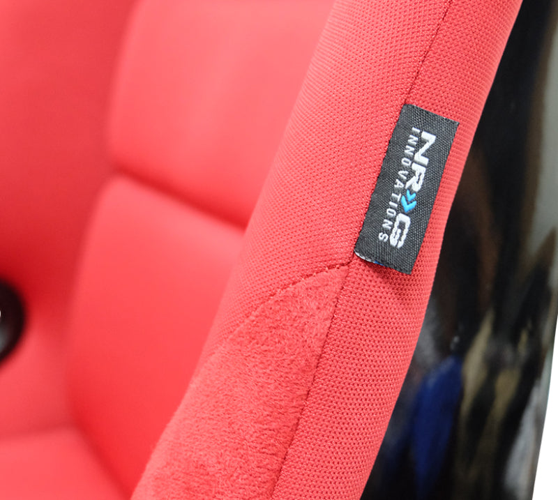 NRG FRP Bucket Seat (Red Cloth) - Large