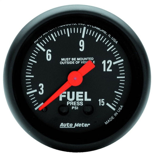 Autometer Z Series 2-1/16in 15 PSI Mechanical Fuel Pressure Gauge AutoMeter Gauges