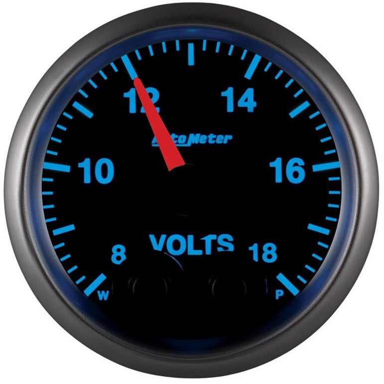 Autometer Elite 52.4mm Peak & Warn w/ Electronic Control 8-18 Volt Voltmeter AutoMeter Gauges