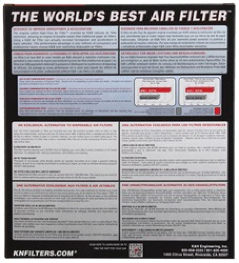 K&N Replacement Air Filter DODGE / CHRYSLER VAN 3.3/3.8L 2001-2007