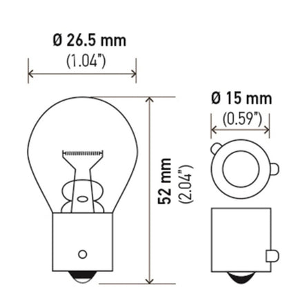 Hella Bulb 9507 24V 21W BAU15s S8 AMBER Hella Bulbs