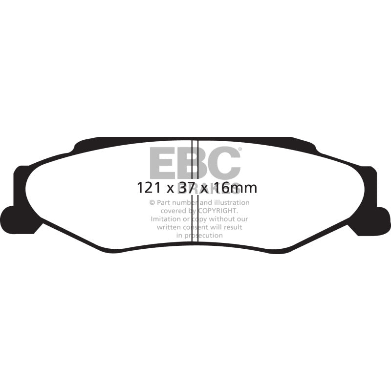 EBC 03-04 Cadillac XLR 4.6 Greenstuff Rear Brake Pads EBC Brake Pads - Performance