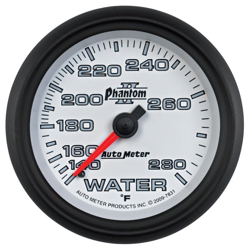 Autometer Phantom II 2-5/8in 140-280 Degree F Mechanical Water Gauge AutoMeter Gauges