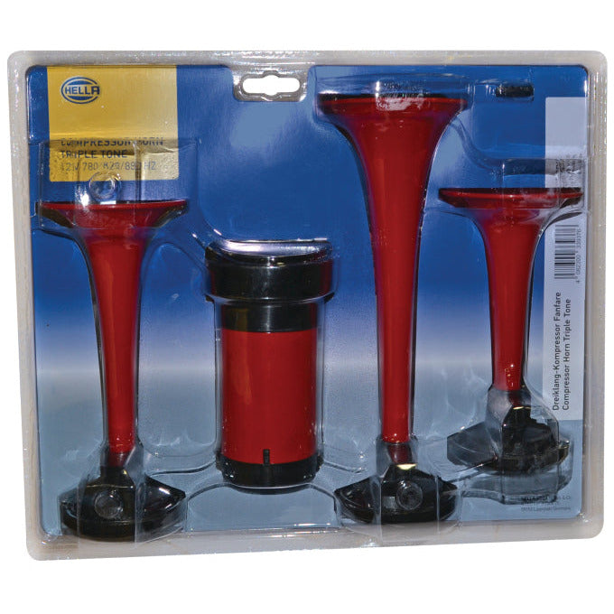 Hella Triple-Tone Air Horn Kit 12V Hella Horns