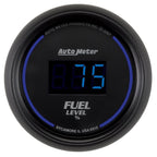 Autometer Cobalt Digital 52.4mm Black Programmable Empty-Full Range Fuel Level Gauge AutoMeter Gauges