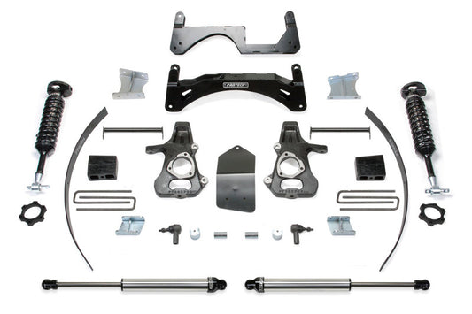 Fabtech 14-18 GM C/K1500 P/U w/oE Forg Stl UCA 6in Basic Sys w/Dl 2.5 & 2.25