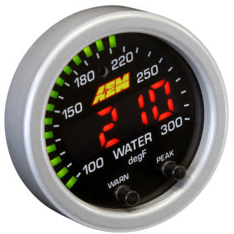 AEM X-Series Temperature 100-300F Gauge Kit (ONLY Black Bezel and Water Temp. Faceplate) AEM Gauges