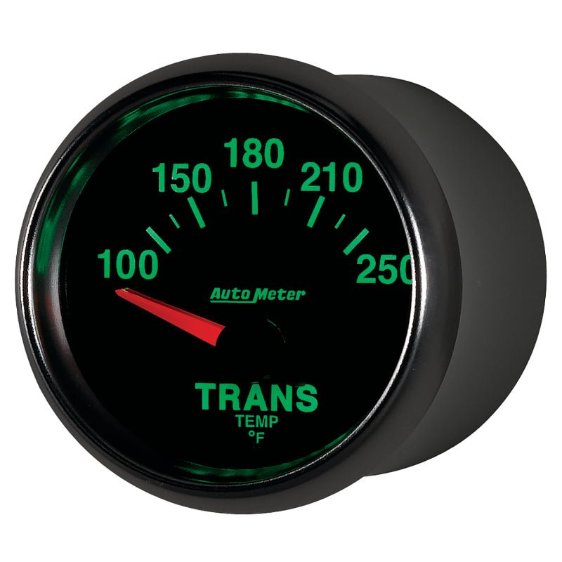 Autometer GS 52mm 100-250 Degree F Short Sweep Electronic Transmission Temperature Gauge AutoMeter Gauges